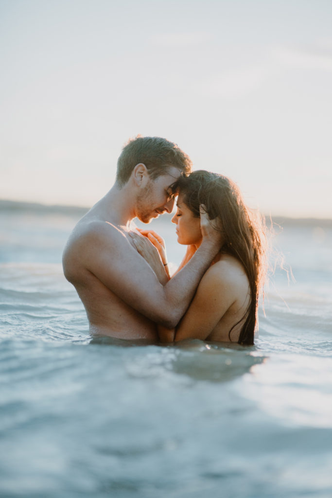 Pärchenshooting im Wasser, am Ammersee.