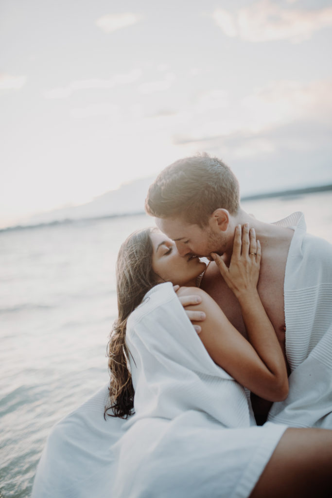 Pärchenshooting im Wasser, am Ammersee.