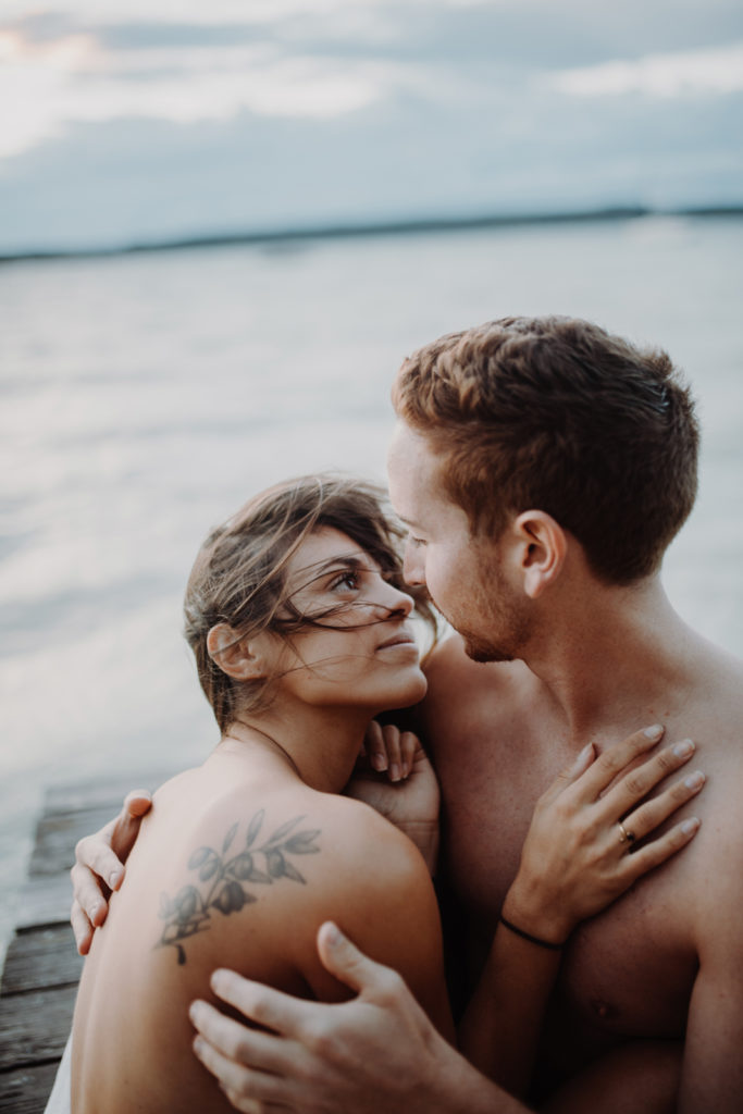 Pärchenshooting im Wasser, am Ammersee.