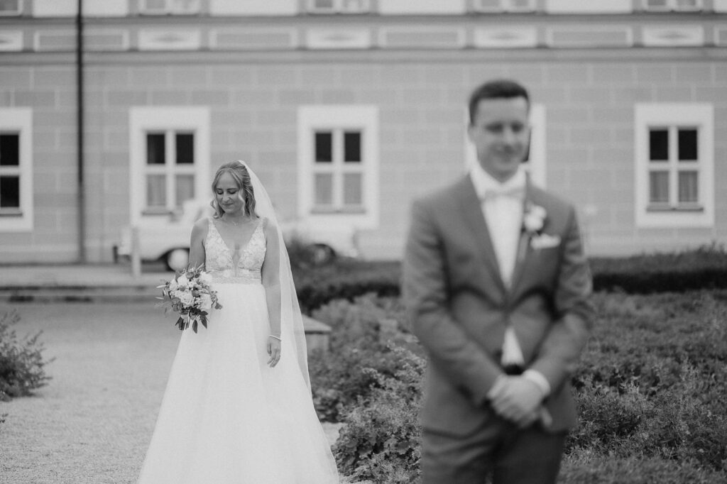 Hochzeitsbilder an und vor der Klosterkirche Fürstenfeldbruck.